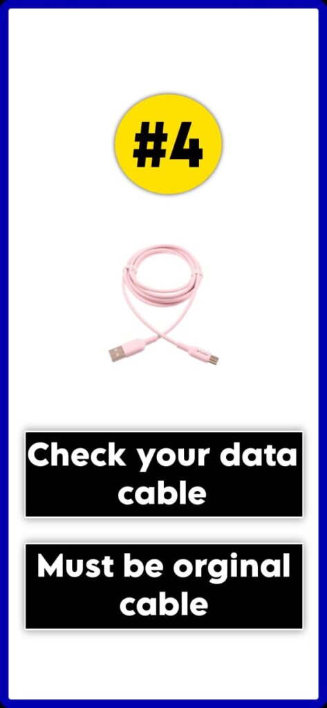 use original data cable